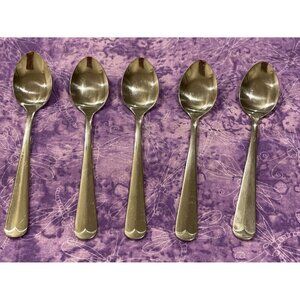 The Main Course MNF3 5 O Clock Teaspoons Spoon Korea Stainless Set of 5 Vintage